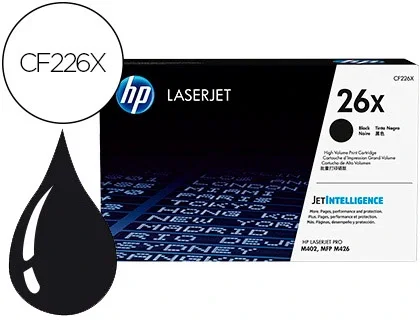 HP Cartucho de Tóner Original 26X Negro (CF226X) Alta Capacidad