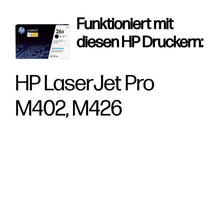 HP Cartucho de Tóner Original 26X Negro (CF226X) Alta Capacidad