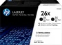 HP 26X Negro (Pack de 2) CF226XD de alta capacidad