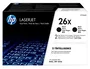 HP 26X Negro (Pack de 2) CF226XD de alta capacidad