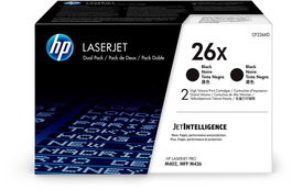 HP Toner Negro Laserjet Pro M402Dn M402N M402D M426Dw M426Fdn M426Fdw 26X Pack 2