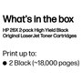 HP 26X Negro (Pack de 2) CF226XD de alta capacidad