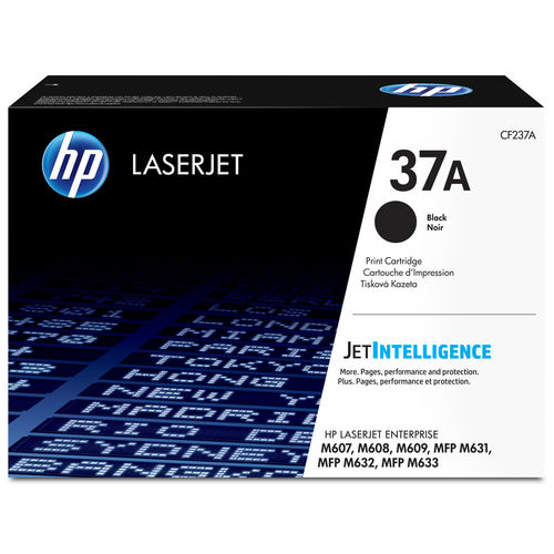 HP Cartucho de tóner original LaserJet 37A Negro (CF237A) (37A) inevitable para altos volúmenes de impresión