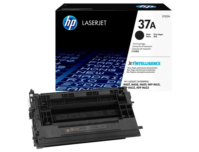 HP Cartucho de tóner original LaserJet 37A Negro (CF237A) (37A) inevitable para altos volúmenes de impresión