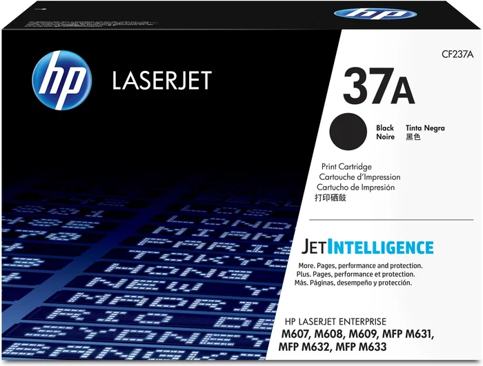 HP Cartucho de tóner original LaserJet 37A Negro (CF237A) (37A) inevitable para altos volúmenes de impresión