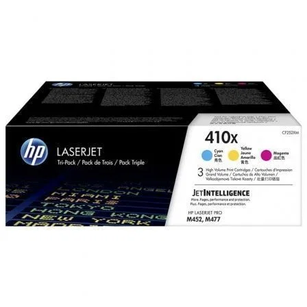 HP 410X CF252XM Multipack de Tóner de Alta Capacidad (Cian, Magenta, Amarillo) de 3 Unidades HP 410X CF252XM Multipack de Tóner de Alta Capacidad (Cian, Magenta, Amarillo) de 3 Unidades