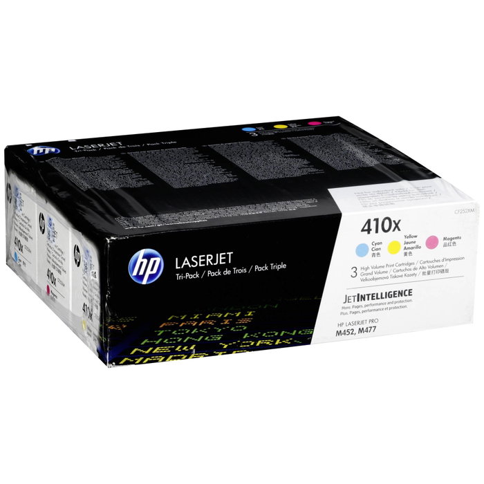 HP 410X CF252XM Multipack de Tóner de Alta Capacidad (Cian, Magenta, Amarillo) de 3 Unidades HP 410X CF252XM Multipack de Tóner de Alta Capacidad (Cian, Magenta, Amarillo) de 3 Unidades