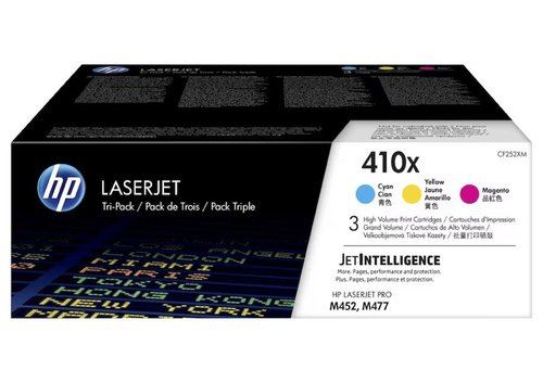 HP 410X CF252XM Multipack de Tóner de Alta Capacidad (Cian, Magenta, Amarillo) de 3 Unidades HP 410X CF252XM Multipack de Tóner de Alta Capacidad (Cian, Magenta, Amarillo) de 3 Unidades
