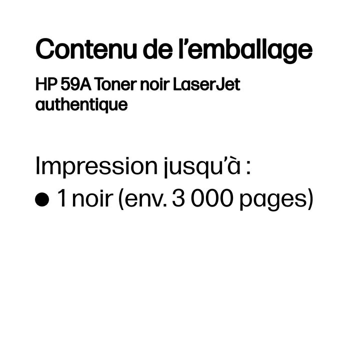 HP Cartucho de tóner Original LaserJet 59A Negro CF259A