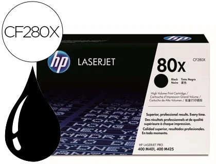 HP Toner 80X CF280X Negro Alta Capacidad
