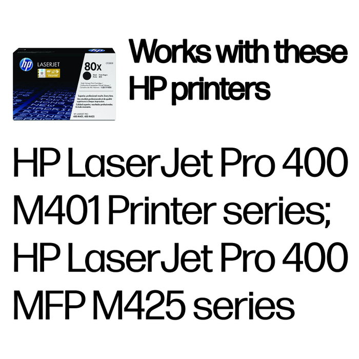 HP Toner 80X CF280X Negro Alta Capacidad