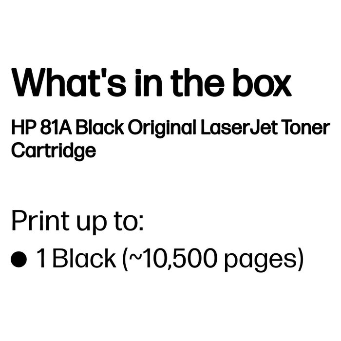 HP Cartucho de tóner original LaserJet 81A negro CF281A HP Cartucho de tóner original LaserJet 81A negro CF281A