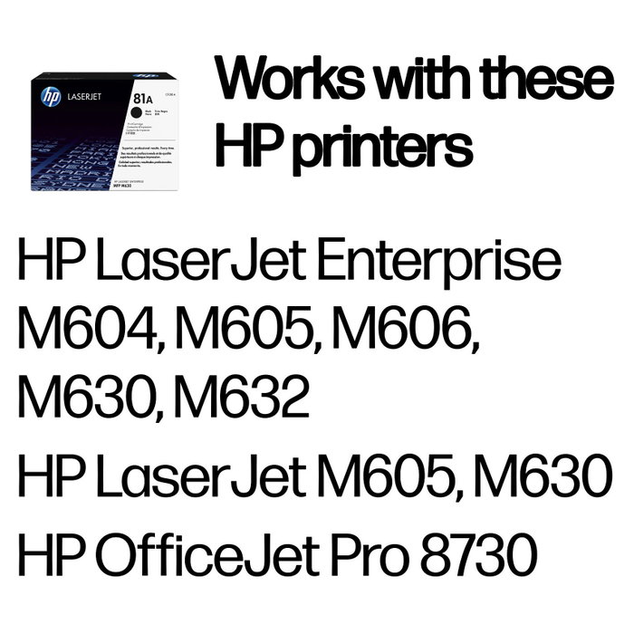HP Cartucho de tóner original LaserJet 81A negro CF281A HP Cartucho de tóner original LaserJet 81A negro CF281A