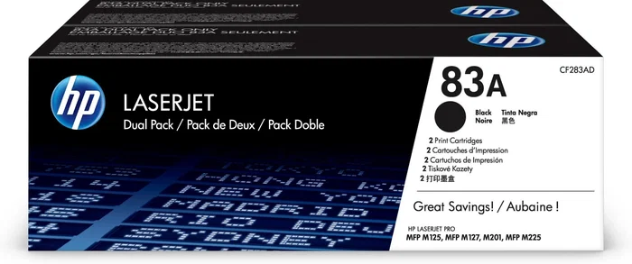 HP 83A Multipack Negro (CF283AD)