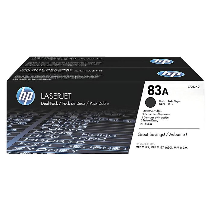 HP 83A Negro Pack de 2 (CF283AD) original HP 83A Negro Pack de 2 (CF283AD) original