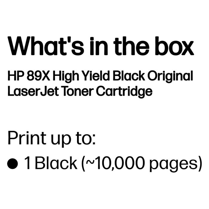 HP Cartucho de tóner Original LaserJet 89X Negro CF289X