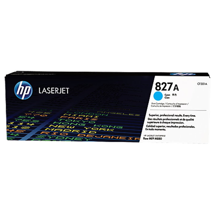 HP 827A Cian CF301A Cartucho de Tóner Original