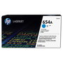 HP Tóner Original 654A Cian LaserJet - Cartucho de Tóner Cian, 15000 Páginas, 1 Unidad