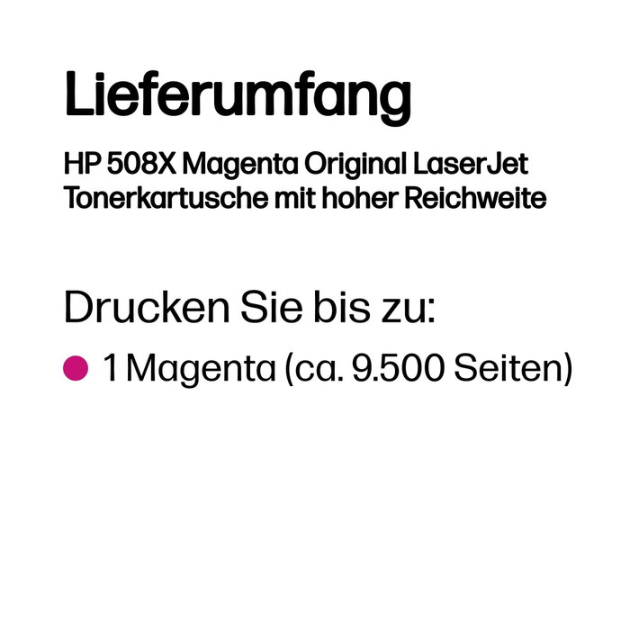 HP 508X CF363X Magenta Alto Rendimiento