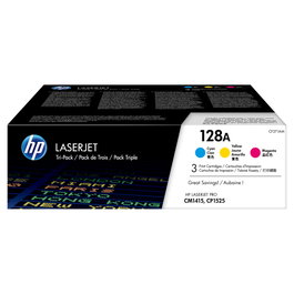 HP 128A Multipack CF371AM (Cian, Magenta, Amarillo)