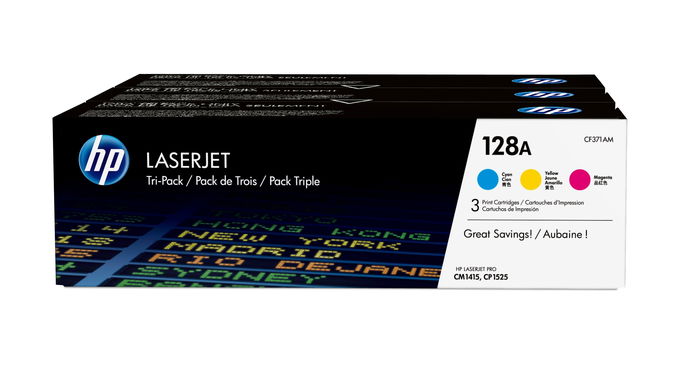HP TONER LASER TRICOLOR 128A PACK 3 HP TONER LASER TRICOLOR 128A PACK 3