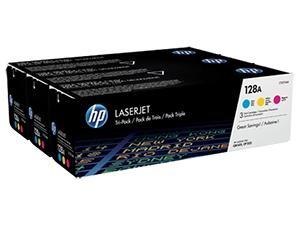 HP 128A Multipack CF371AM (Cian, Magenta, Amarillo)