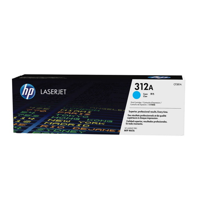 HP 312A Cian (CF381A) Cartucho de Tóner Original HP 312A Cian (CF381A) Cartucho de Tóner Original