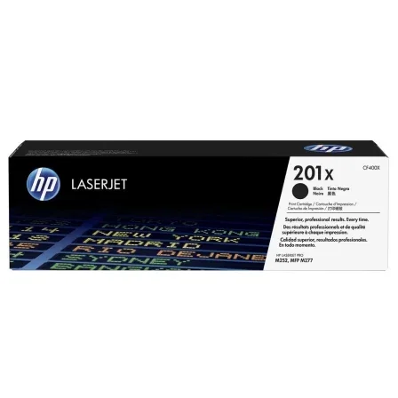 HP Cartucho de Tóner Original LaserJet 201X Negro Alta Capacidad (CF400X) 2800 Págs. de Rendimiento HP Cartucho de Tóner Original LaserJet 201X Negro Alta Capacidad (CF400X) 2800 Págs. de Rendimiento