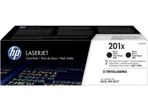 HP Toner Negro LaserJet Pro M252, M277, 274, MFP - M377 Pack 2 Ref. 201X HP Toner Negro LaserJet Pro M252, M277, 274, MFP - M377 Pack 2 Ref. 201X