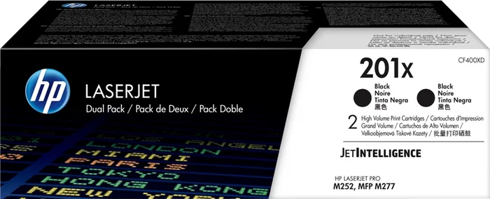 HP 201X CF400XD Multipack Negro HP 201X CF400XD Multipack Negro
