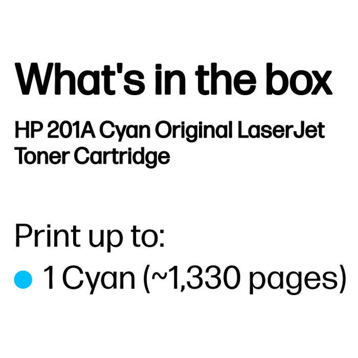 HP 201A CF401A Tóner Cian Original para LaserJet Pro M252 y M277 HP 201A CF401A Tóner Cian Original para LaserJet Pro M252 y M277