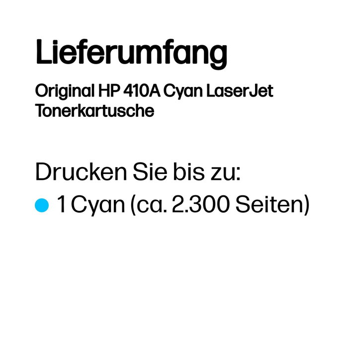 HP 410A CF411A Tóner Cian
