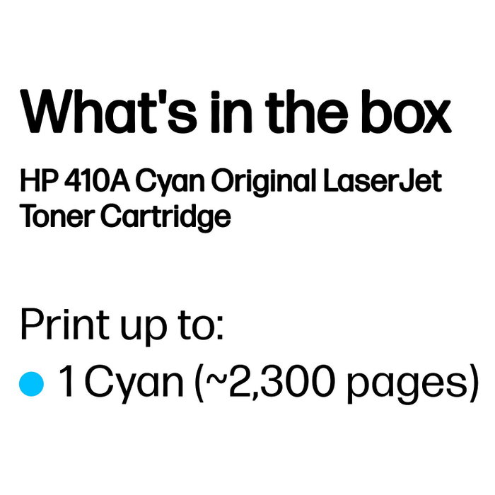 HP 410A CF411A Tóner Cian