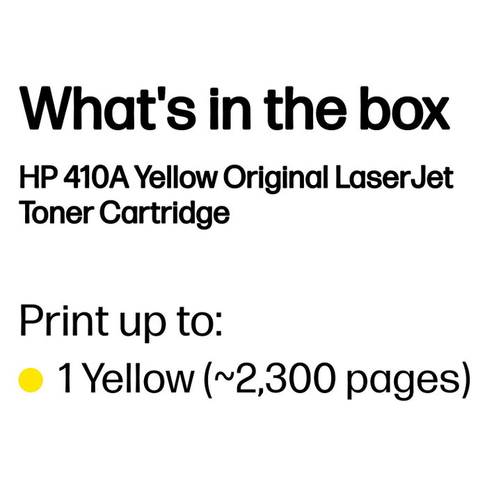 HP 410A (CF412A) Tóner Amarillo Original para LaserJet Pro M377/M452/M477