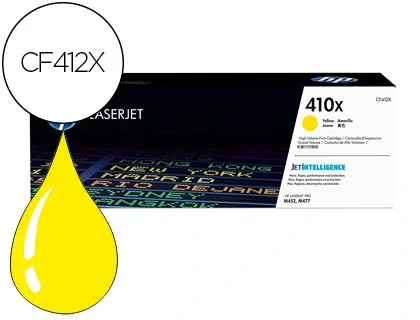 HP Cartucho de Tóner 410X CF412X Amarillo Alta Capacidad