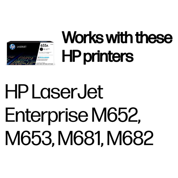 HP Cartucho de tóner 655A Negro (CF450A) de rendimiento estándar