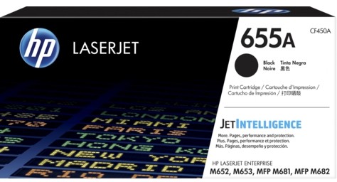 HP Cartucho de tóner 655A Negro (CF450A) de rendimiento estándar