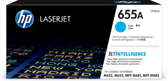 HP 655A Cian (CF451A) Original LaserJet Toner Cartridge
