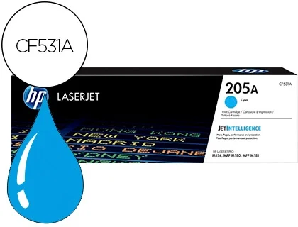 HP Cartucho de tóner Original LaserJet 205A Cian (CF531A)​