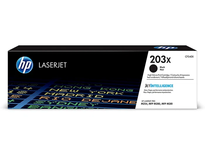 HP Cartucho de tóner Original LaserJet 203X Negro CF540X Alto Rendimiento