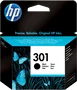 HP Cartucho de tinta original 301 Negro (CH561EE) de rendimiento estándar=