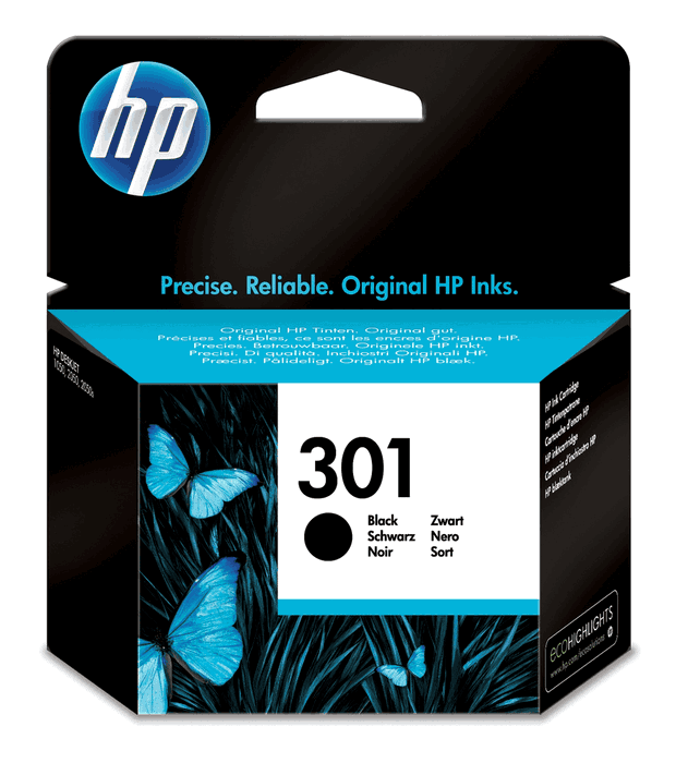 HP Cartucho de tinta original 301 Negro (CH561EE) de rendimiento estándar= HP Cartucho de tinta original 301 Negro (CH561EE) de rendimiento estándar=