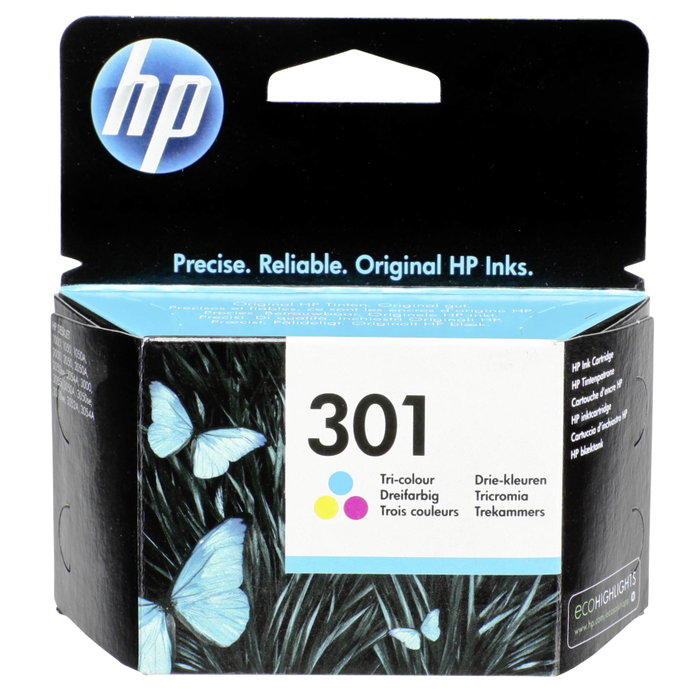 HP Cartucho de tinta 301 Tricolor Original (CH562EE) Rendimiento estándar