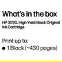 HP Cartucho de Tinta Original 301XL CH563EE Negro de Alta Capacidad XL, 8 ml, 360 páginas, Compatible con HP DeskJet 2540