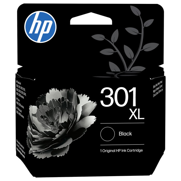 HP Cartucho de tinta original 301XL negro de alto rendimiento
