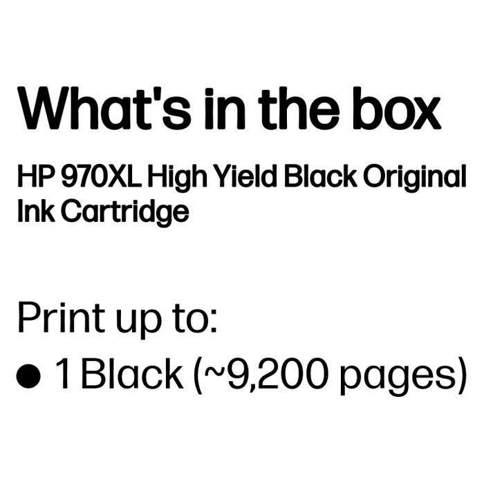 HP Cartucho de tinta 970XL Negro (CN625AE) de alto rendimiento HP Cartucho de tinta 970XL Negro (CN625AE) de alto rendimiento