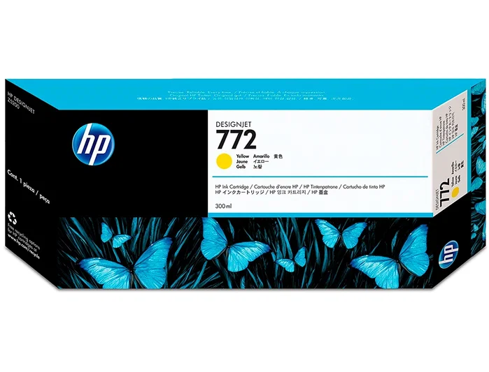 HP Cartucho de Tinta 772 Amarillo 300 ml CN630A para DesignJet Z5200/Z5400