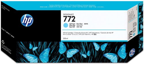HP Cartucho de tinta 772 Cian claro 300 ml para DesignJet Z5200