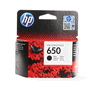 HP Cartucho de Tinta 650 Negro Original CZ101AE