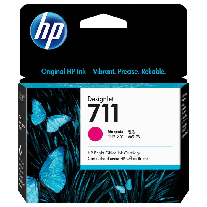 HP Cartucho de Tinta 711 Magenta 29 ml (CZ131A) de DesignJet T120/T520